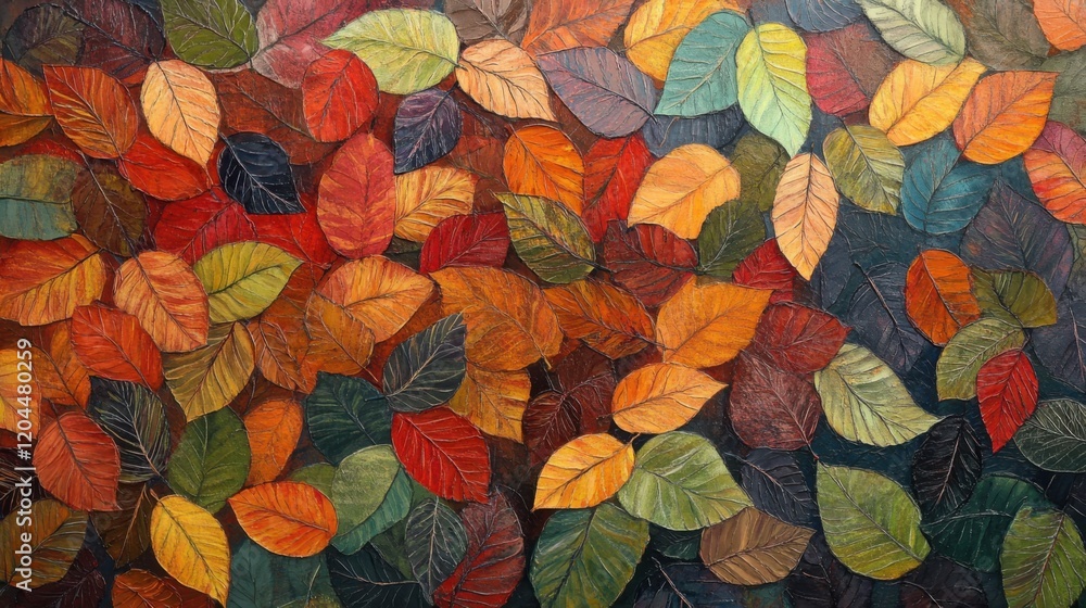 Colorful autumn leaves texture pattern Colorful autumn leaves texture pattern