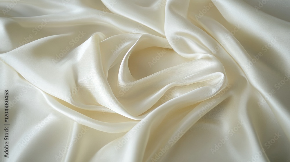 Satin fabric in white, ideal for a smooth and elegant background. Satin fabric in white, ideal for a smooth and elegant background.