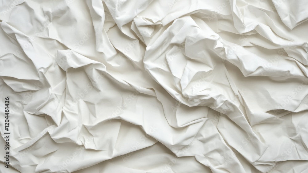 Obraz premium Crumpled white paper texture background