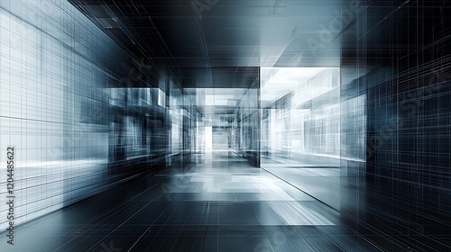 Wallpaper Mural An abstract wireframe design, showcasing a futuristic approach to architecture and digital modeling Torontodigital.ca