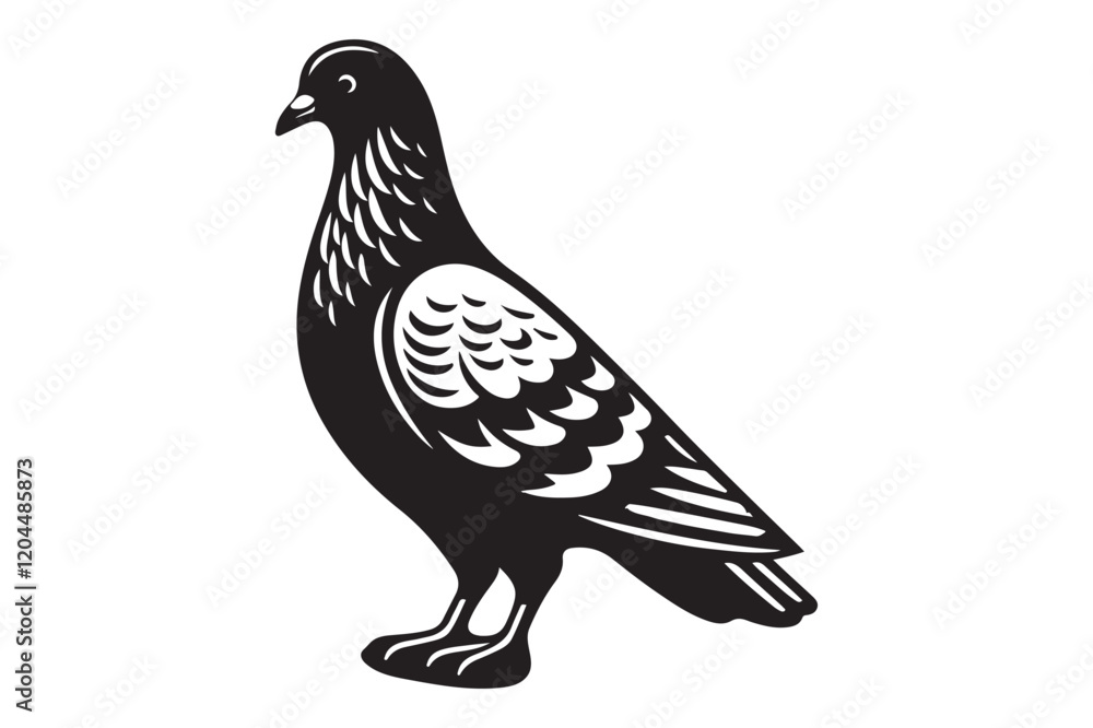 Fototapeta premium Pigeon Silhouette