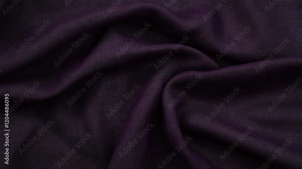Fototapeta premium Deep Purple Fabric Texture Drape Background, Rich Woven Textile