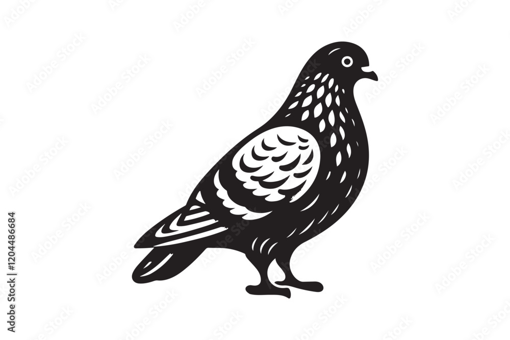 Fototapeta premium Pigeon Silhouette