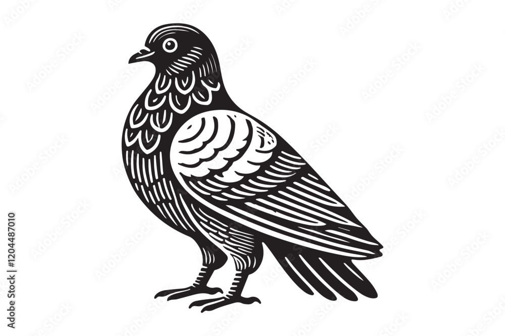 Obraz premium Pigeon Silhouette