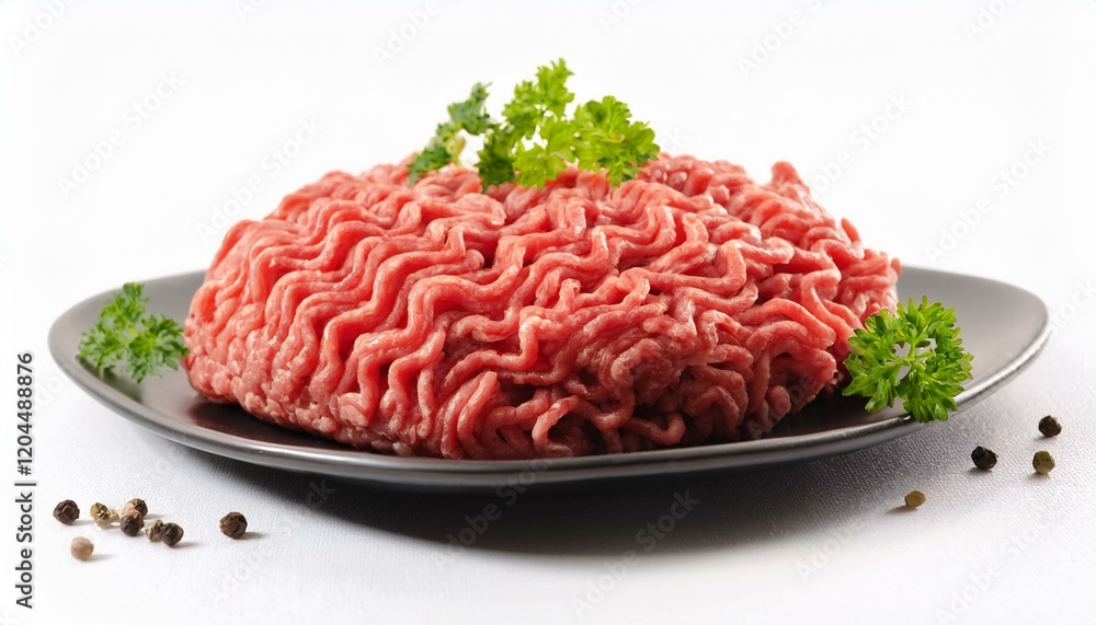 fresh ground beef isolated on white background fresh ground beef isolated on white background