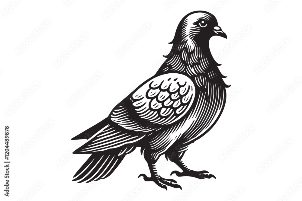 Fototapeta premium Pigeon Silhouette
