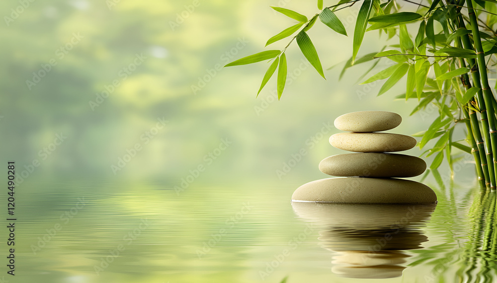 Spa still life bamboo and stones Spa still life bamboo and stones