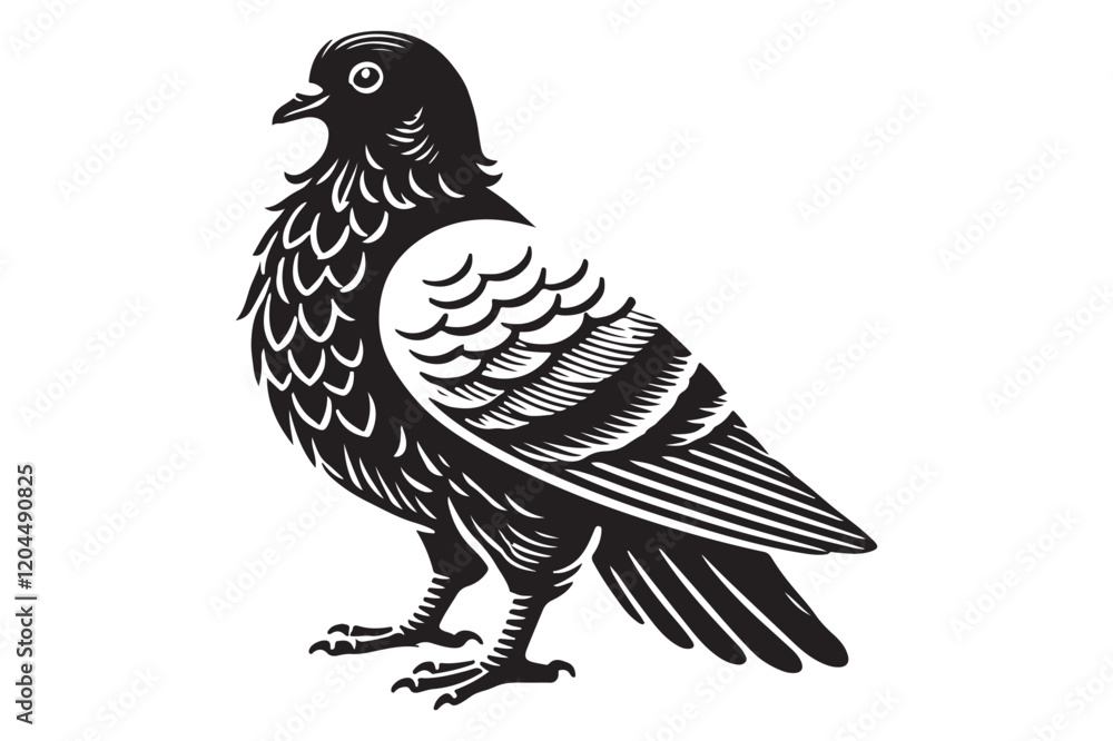 Fototapeta premium Pigeon Silhouette