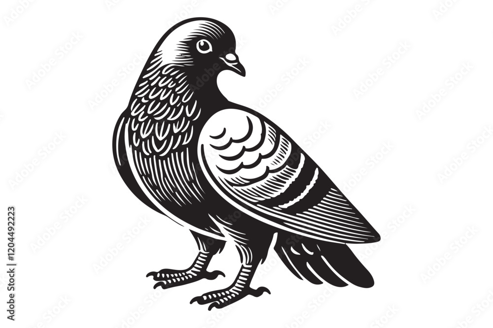 Fototapeta premium Pigeon Silhouette