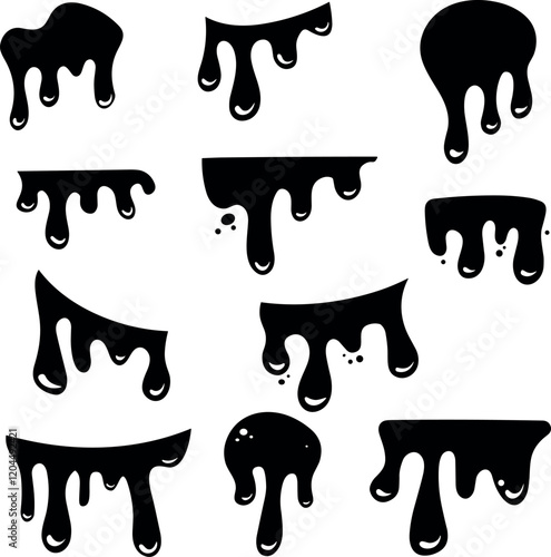 Paint dripping chain drops vector image