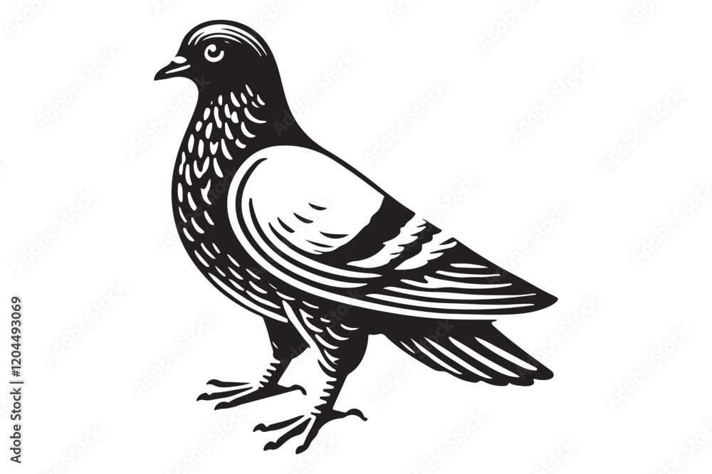 Fototapeta premium Pigeon Silhouette