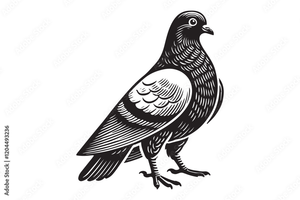 Fototapeta premium Pigeon Silhouette