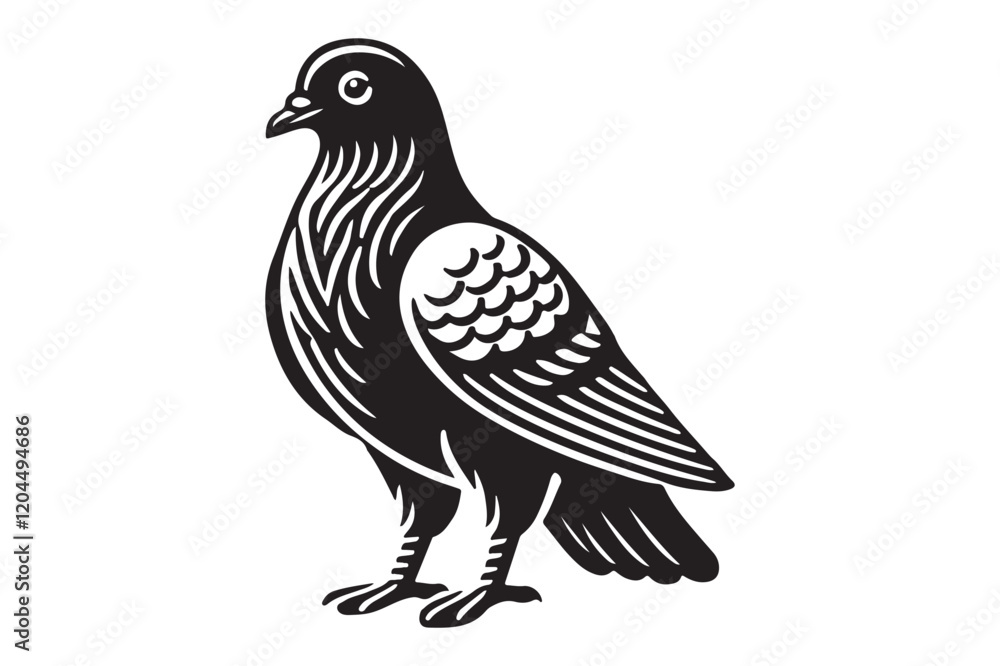 Obraz premium Pigeon Silhouette