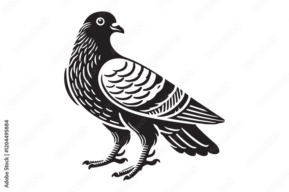 Obraz premium Pigeon Silhouette