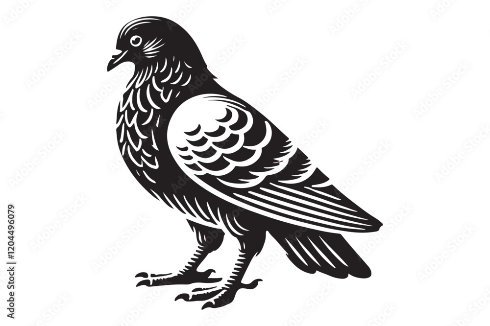 Fototapeta premium Pigeon Silhouette