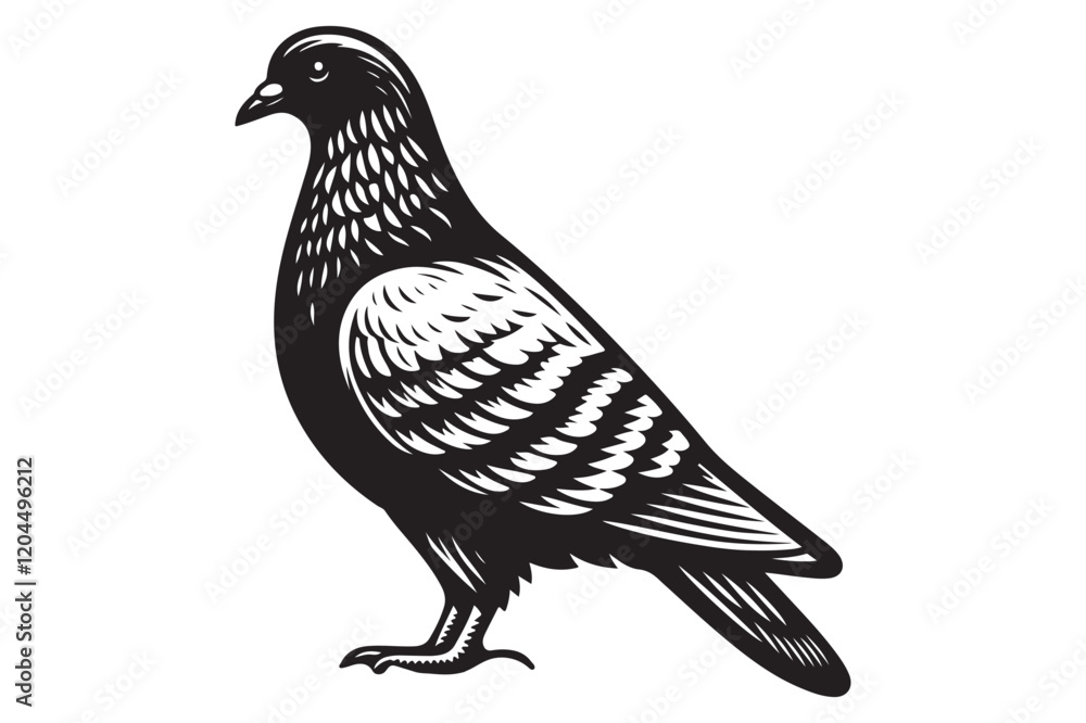 Obraz premium Pigeon Silhouette