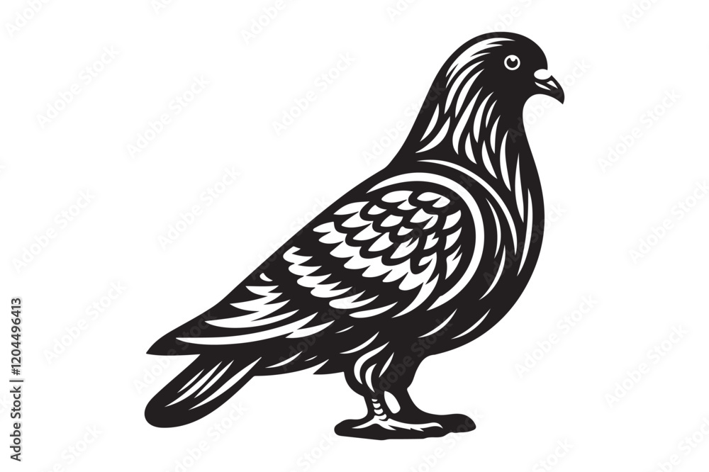 Obraz premium Pigeon Silhouette