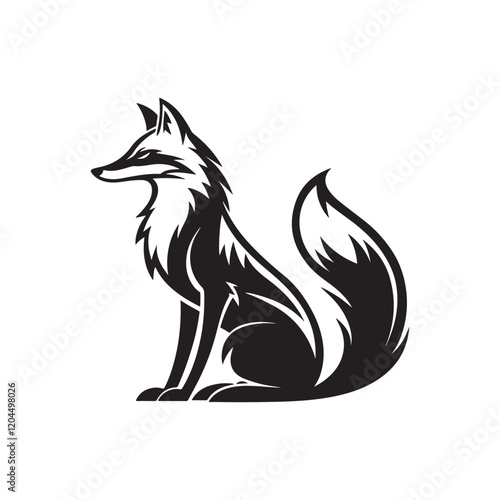 fox,Adventure fox silhouette vector line art logo design