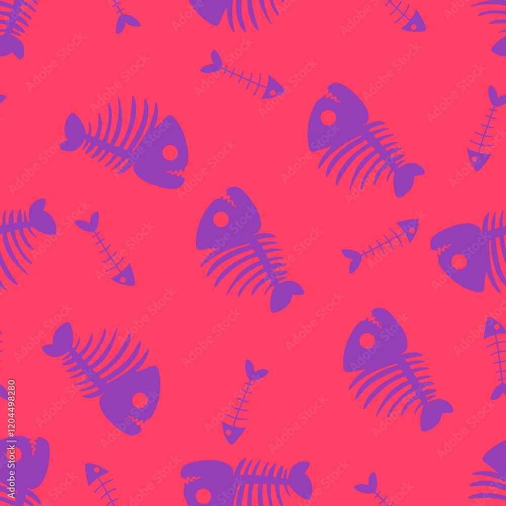 Obraz premium Ocean seamless fishbone pattern for wrapping paper and fabrics and linens