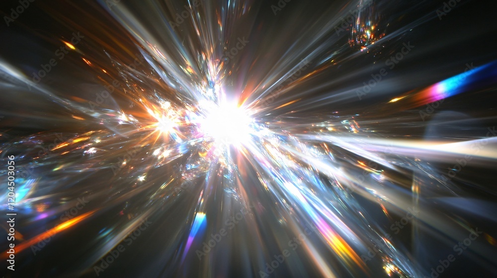 Naklejka premium Abstract Light Explosion Colorful Rays Burst Background