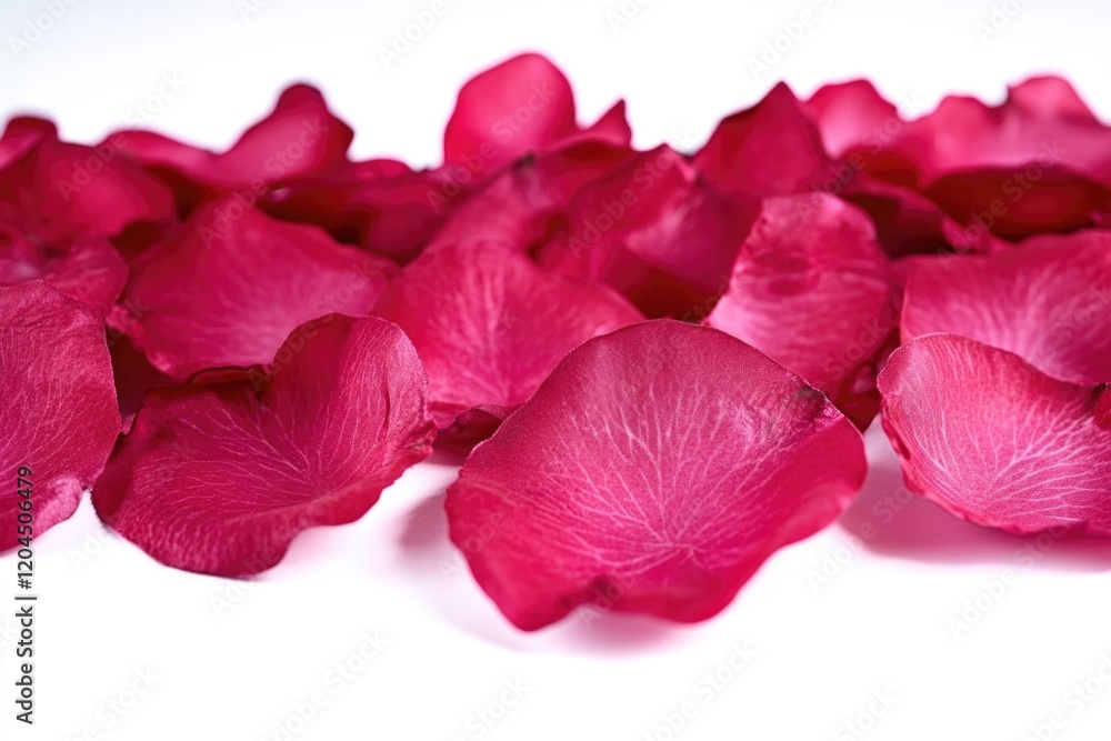 A pile of red rose petals on a white surface, suitable for romantic or intimate scenes A pile of red rose petals on a white surface, suitable for romantic or intimate scenes