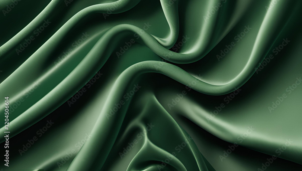 Obraz premium green color realistic fabric pattern