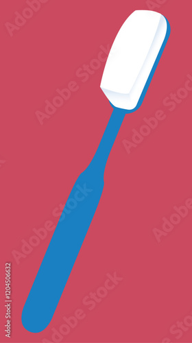 Front Side of Blue Toothbrush