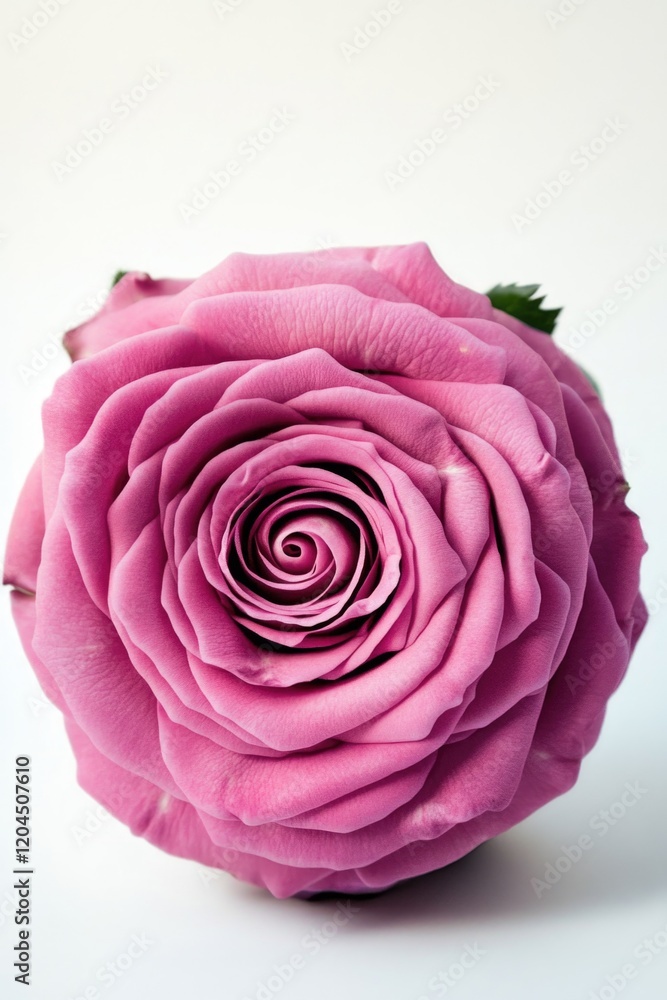 Obraz premium A close-up of a pink rose on a white background