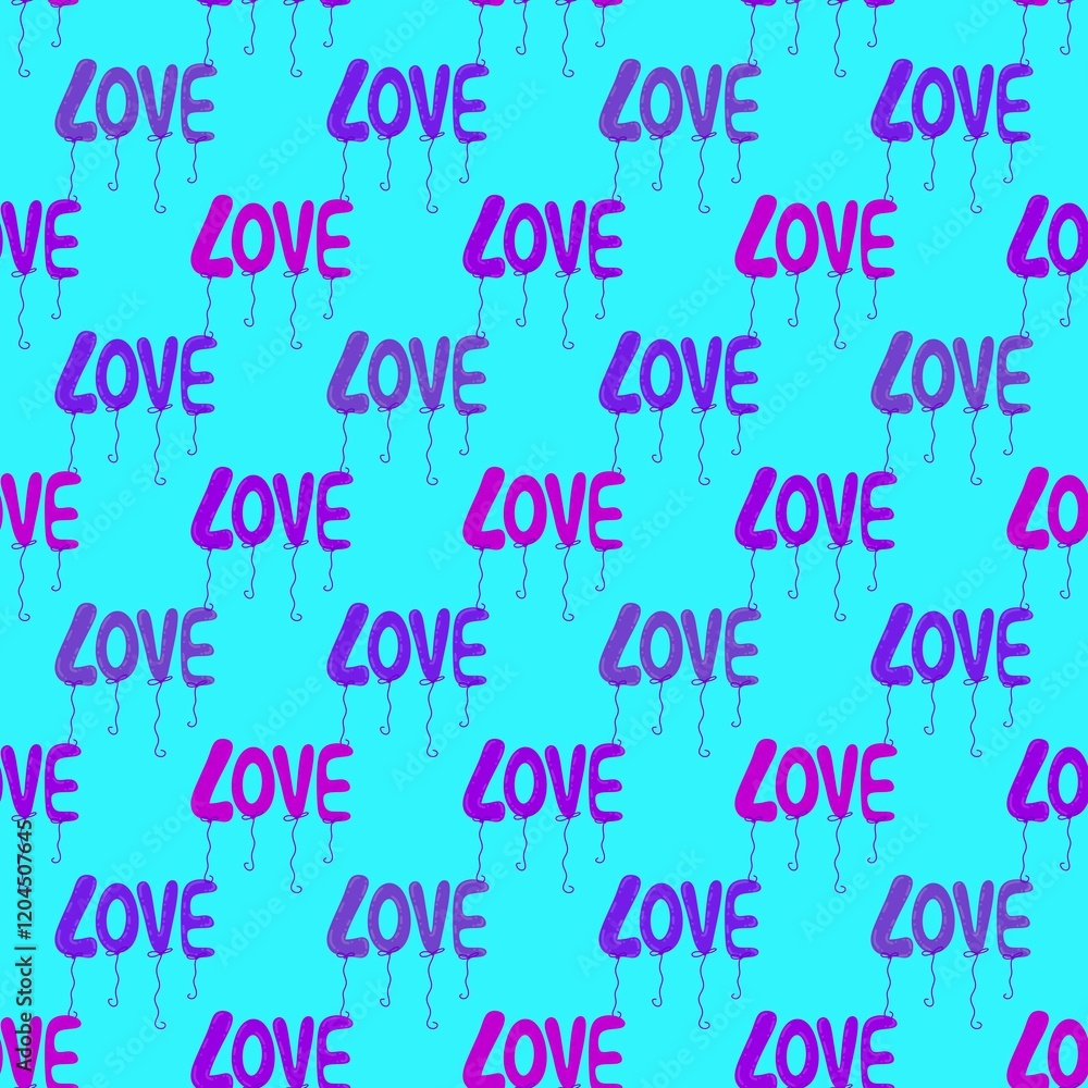 Valentines hearts balloons seamless love pattern for wrapping paper and fabrics and linens and 14 February party accessories and kids clothes print Valentines hearts balloons seamless love pattern for wrapping paper and fabrics and linens and 14 February party accessories and kids clothes print