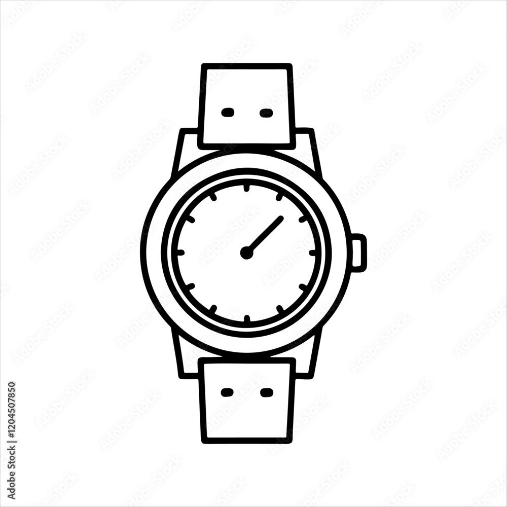 Best hand watch Silhouette Vector illustration Best hand watch Silhouette Vector illustration