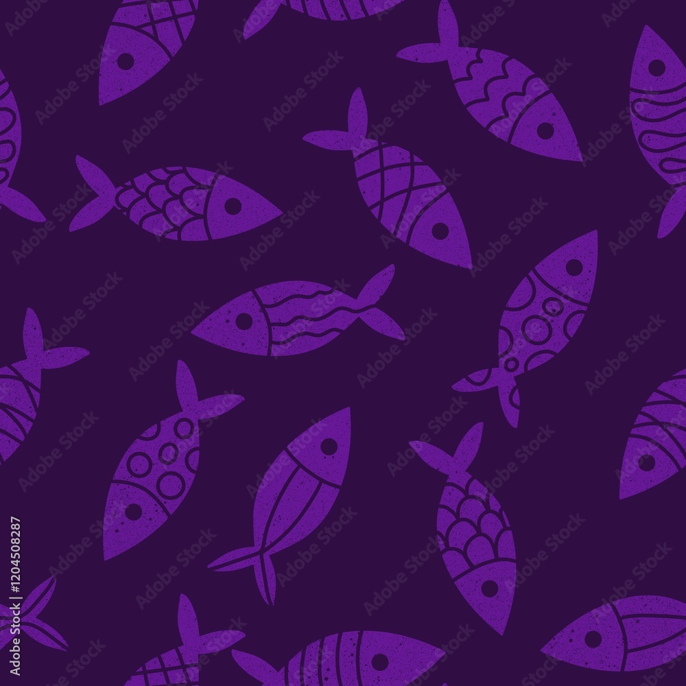 Ocean seamless fish pattern for wrapping paper and fabrics and linens Ocean seamless fish pattern for wrapping paper and fabrics and linens