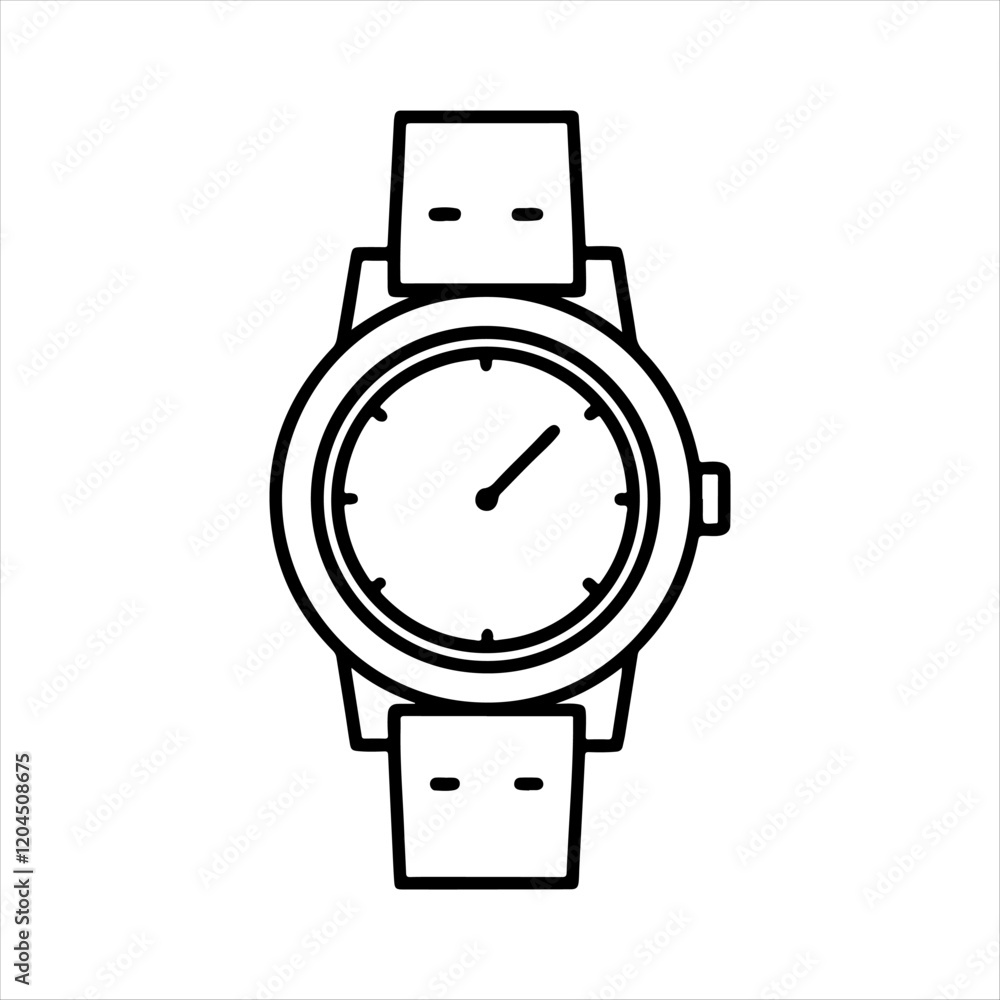 Best hand watch Silhouette Vector illustration Best hand watch Silhouette Vector illustration
