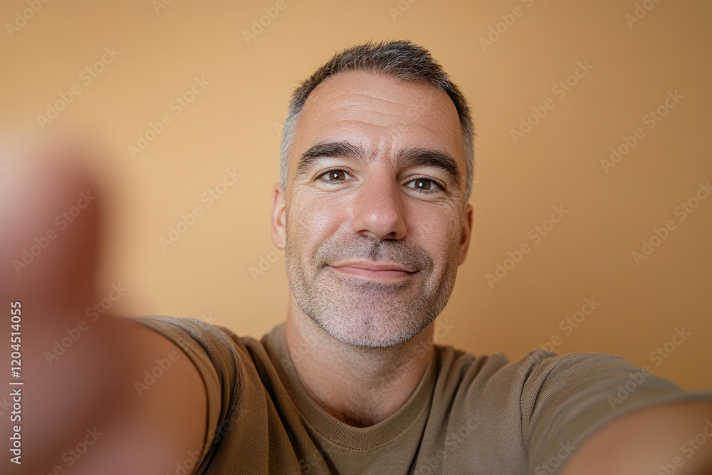 Obraz premium A person holding their thumb up in a positive gesture, suitable for use in advertising or promotional materials