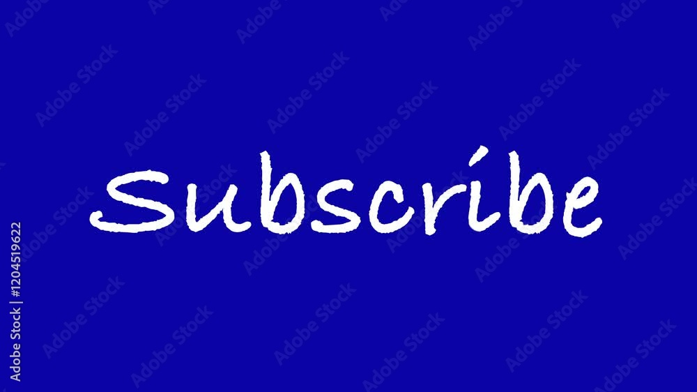 Animated Subscribe Written Script Text on a Blue Background Animated Subscribe Written Script Text on a Blue Background