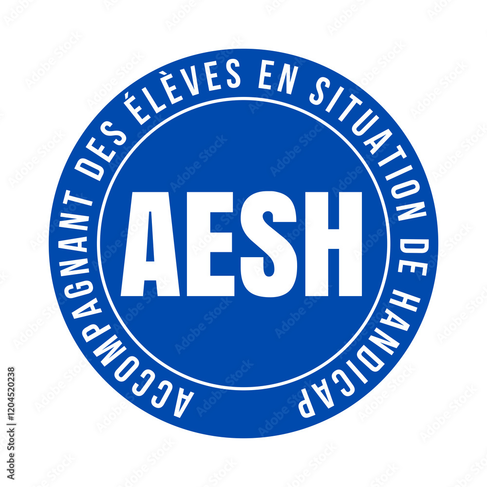 Symbole AESH accompagnant des élèves en situation de handicap Symbole AESH accompagnant des élèves en situation de handicap