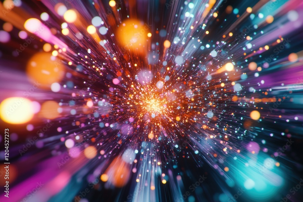 A blurry image of a star burst A blurry image of a star burst