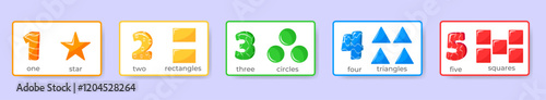 Цифры и формы. A manual for studying numbers, geometric shapes, colors