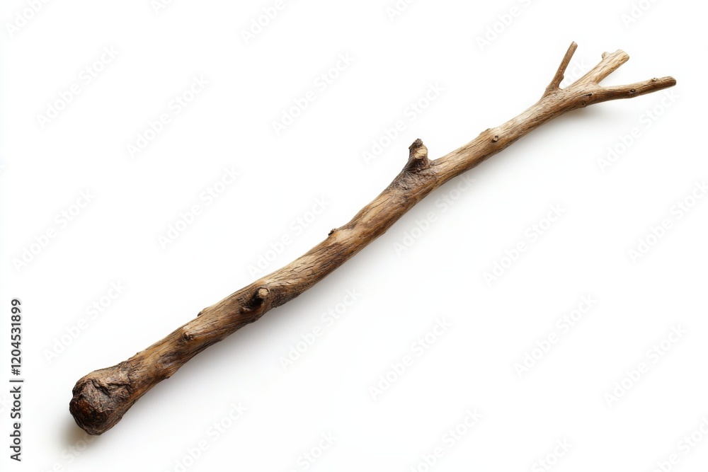 Fototapeta premium wooden stick isolated on white background