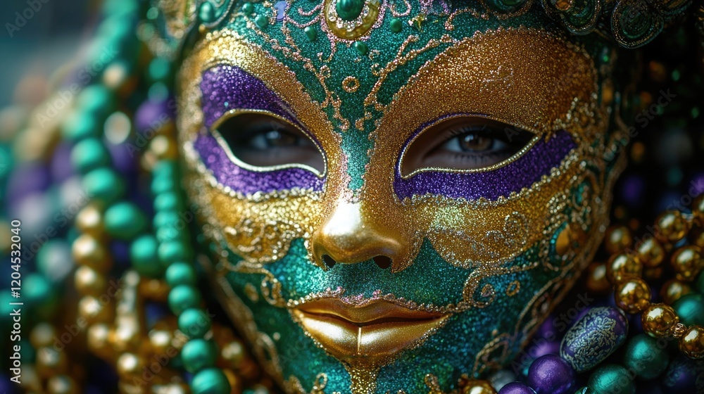 Close-up of a person wearing a mask Close-up of a person wearing a mask