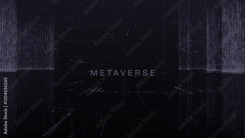 Abstract digital Matrix Metaverse cyber city background Abstract digital Matrix Metaverse cyber city background