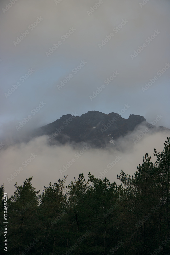 clouds over mountain