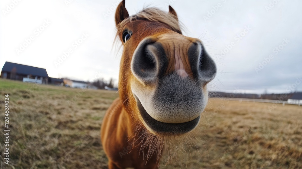 Obraz premium Funny and crazy Icelandic horse
