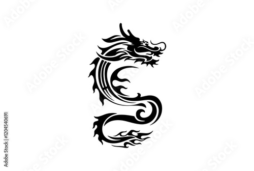 Wallpaper Mural Letter S logo icon with dragon design vector illustration Torontodigital.ca