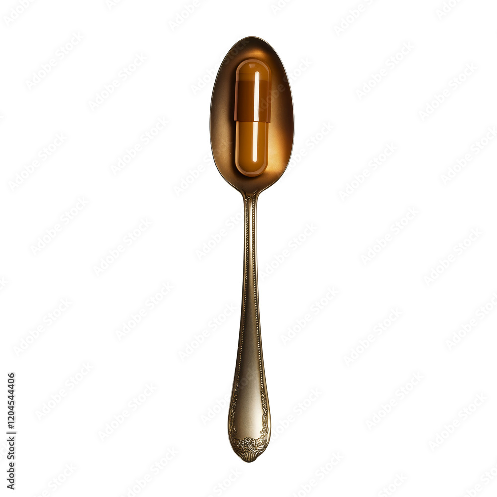 Isolated Natural Medicine Pills and Supplements Top View on White Background Isolated Natural Medicine Pills and Supplements Top View on White Background