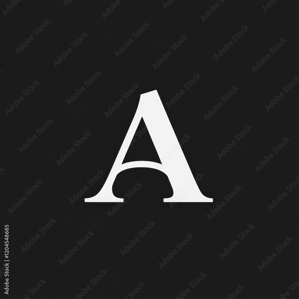 Stylized letter A displayed on a black background showcasing modern typography and design principles in use. Generative AI Stylized letter A displayed on a black background showcasing modern typography and design principles in use. Generative AI