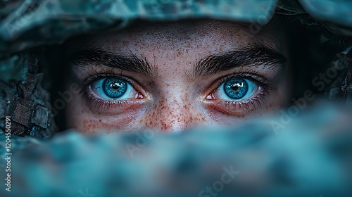 a high-resolution photo of A competitor hiding behind a tree during a stealth-based challenge. isolated on color background, photorealistic, ultra-sharp focus, clear details, studio lighting,