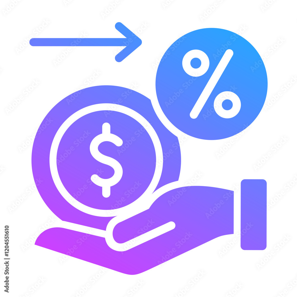 Financial Production Partners Glyph Gradient Icon Financial Production Partners Glyph Gradient Icon