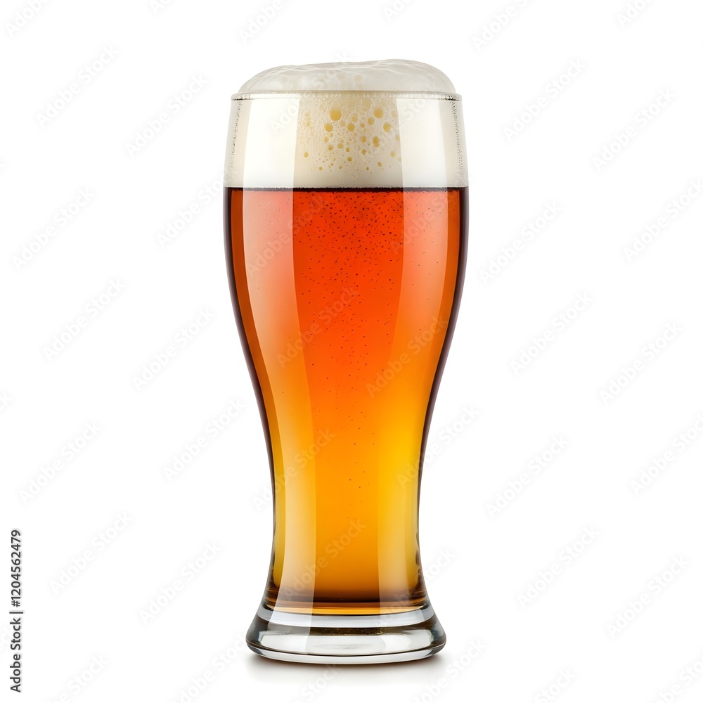 Glass of beer on a white background Glass of beer on a white background