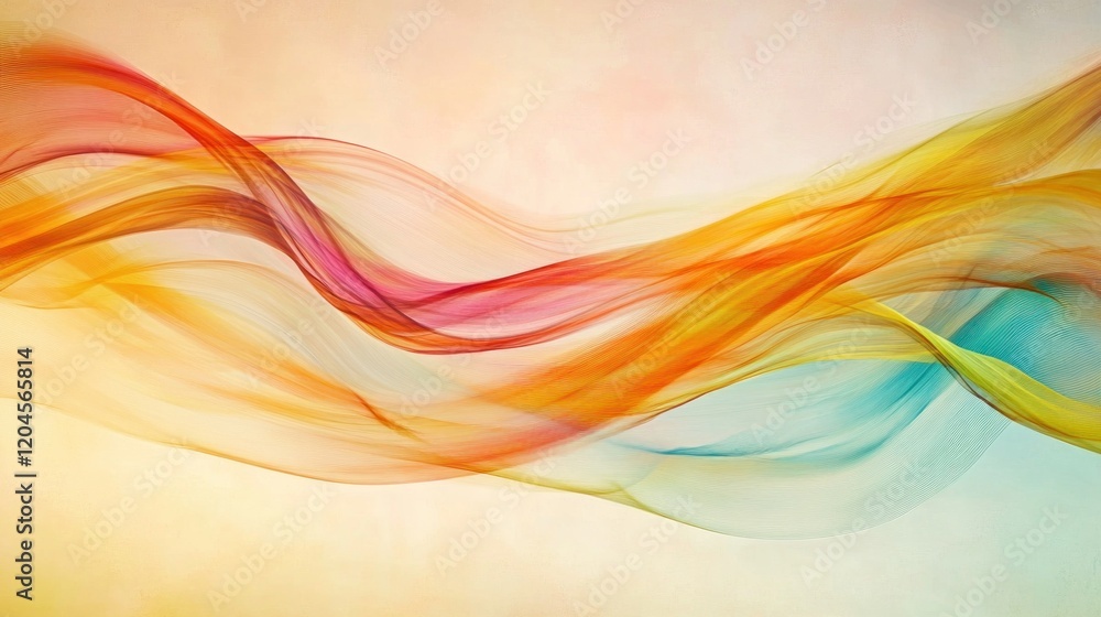 Obraz premium Abstract colorful flowing wave design.