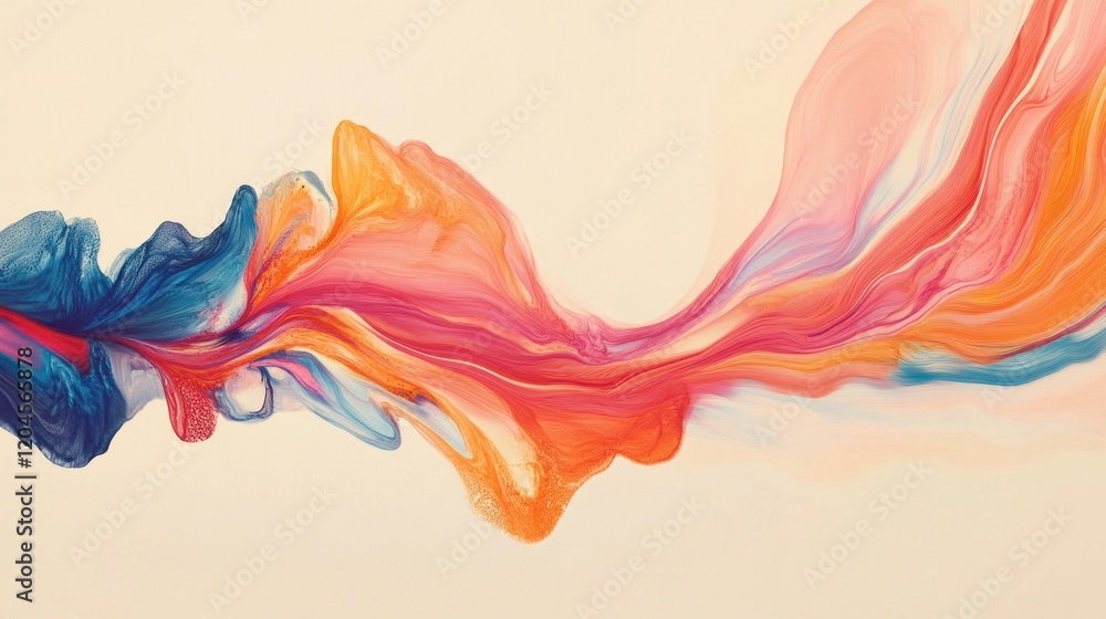 Abstract colorful fluid art painting with flowing vibrant colors. Abstract colorful fluid art painting with flowing vibrant colors.